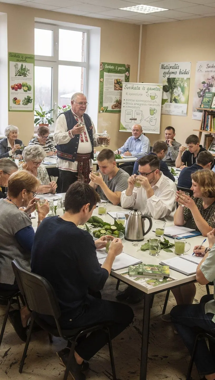 Kafiro kalkių arbata su aromatiniais ingredientais puodelyje